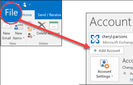 how to have 2 outlook accounts open at the same time for mac